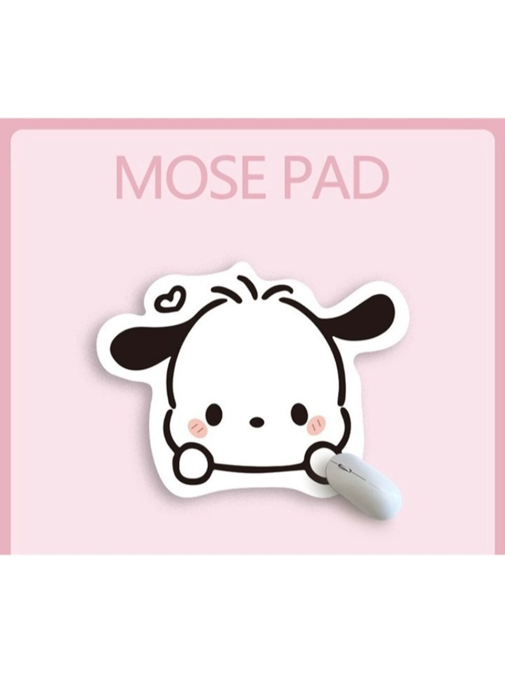 Cute Pochacco Head Non-Slip Mouse Pad Cute Kawaii Desk Mat